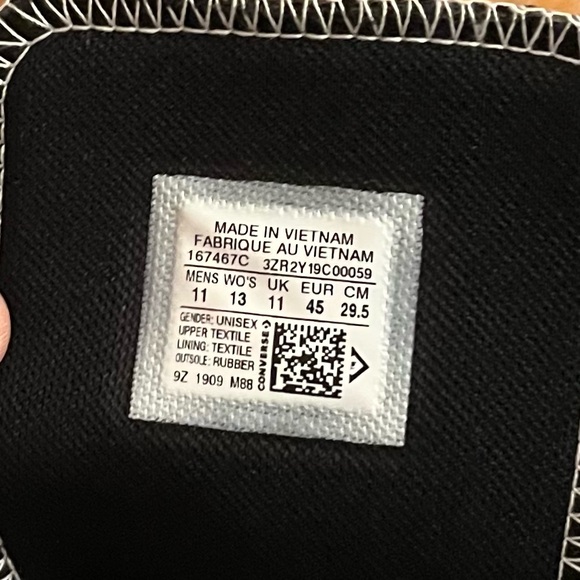 Converse Black and Glittery Silver Double Upper Sz 11 New in Box - Picture 4 of 10